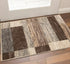 12' Beige Slate Gray And Brown Patchwork Runner Rug